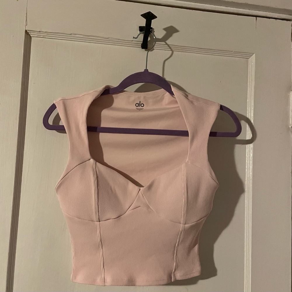 ALO Yoga Ribbed Sweetheart Top